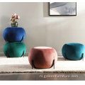 Sofa Stool Velvet getuft metalen ontlasting